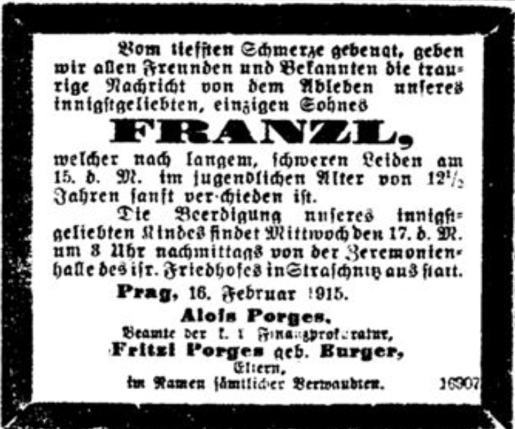 Franzl Porges (only son)