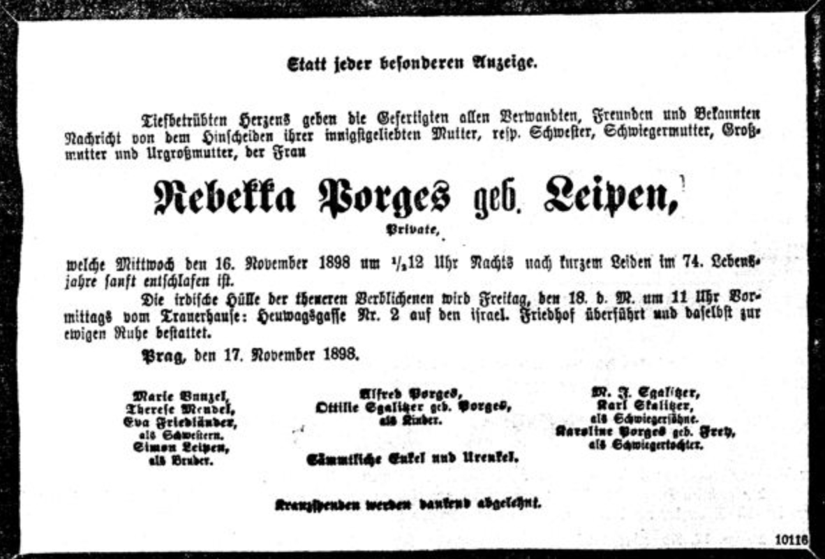 Rebekka Porges, geb. Leipen