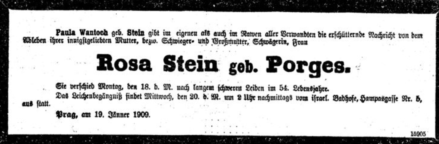 Rosa Stein, geb. Porges
