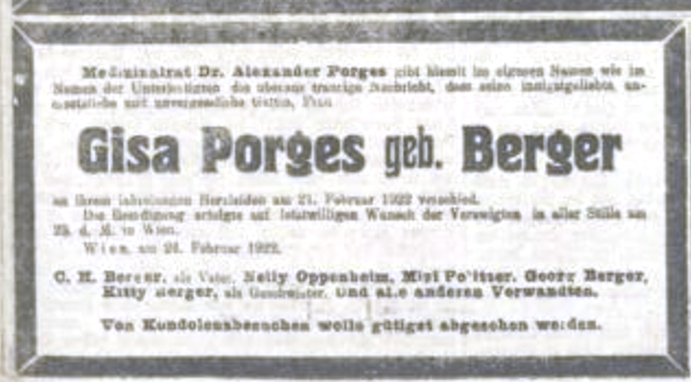 Gisa Porges, geb. Berger (alt scan)