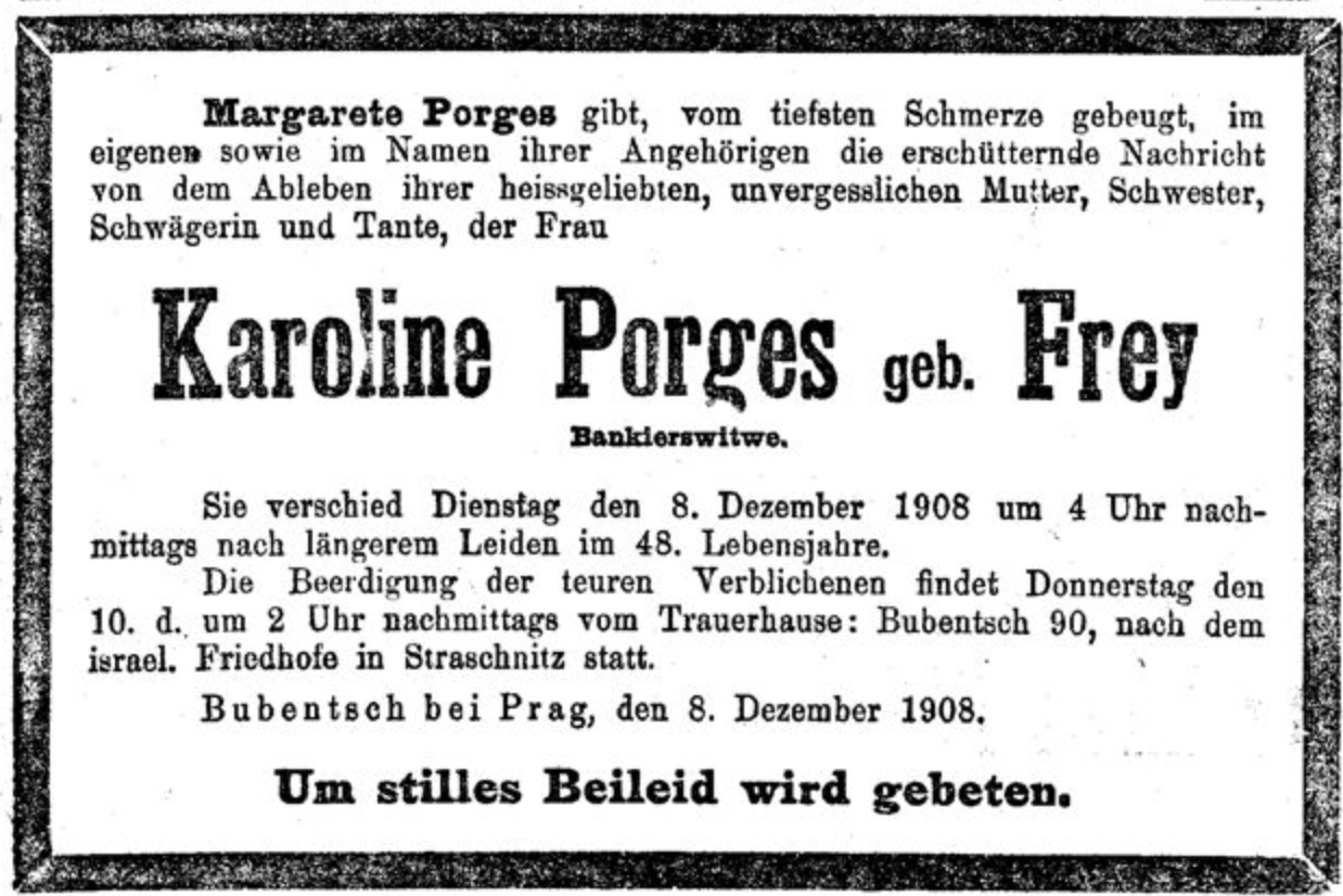 Karoline Porges, geb. Frey