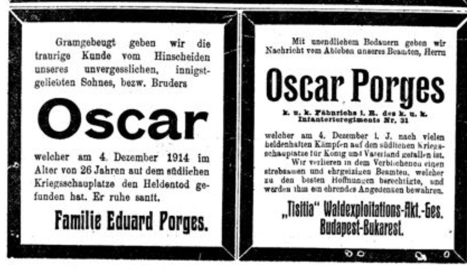 Oscar Porges (war casualty)